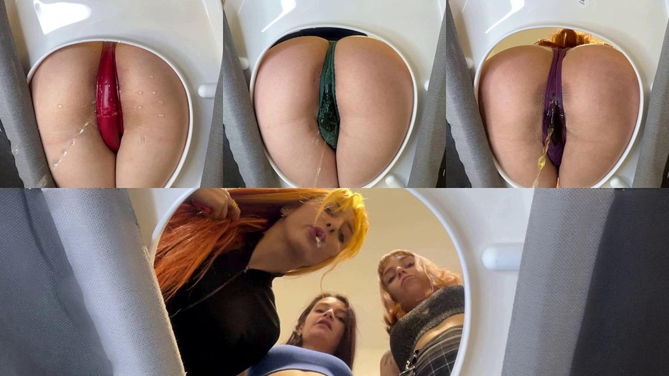 POV Toilet Humiliatrix Femdom - Mistresses Kira, Sofi, Agma Piss In Your Mouth - PissVids
