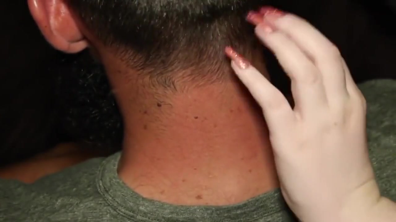 Neck tickle long nails
