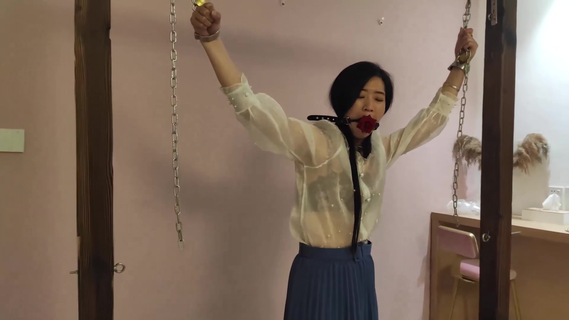 Two Chinese Girl Bondage N Vibrated
