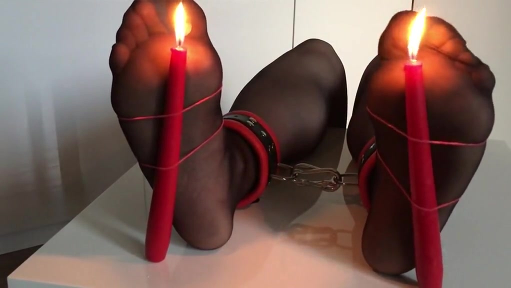 Candle nylon foot torture
