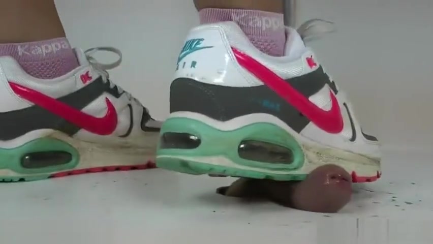 Awesome dirty Nike air max cock trample and crush.
