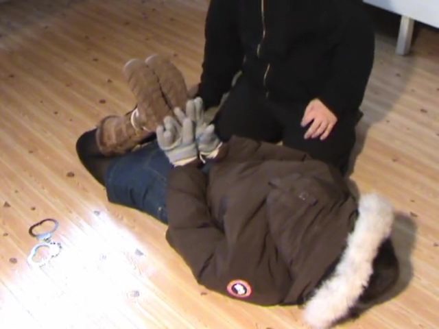 Hogtied in winter clothes Mem 2
